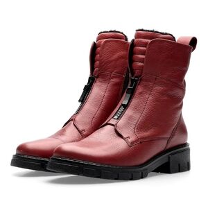 Ara Deon Red Moto Boots Streamlined Design Sz US 9 Gorgeous